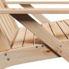 Chaise de jardin adirondack 75x77x77 cm bois massif de pin 