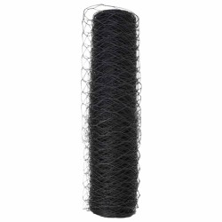 Clôture Hexagonale Grise Gris 0.8 x 50 m Acier 