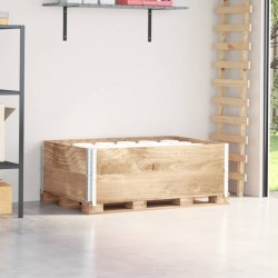 Colliers de palette 2 pcs 120x80 cm bois de pin solide 
