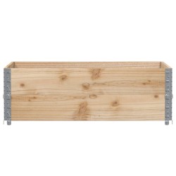 Colliers de palette 2 pcs 120x80 cm bois de pin solide 