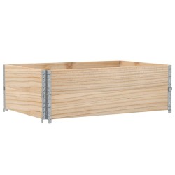 Colliers de palette 2 pcs 120x80 cm bois de pin solide 