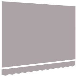 Tissu de Remplacement d'Auvent pour Cadre de 3.5x2.5 m Gris Clair 