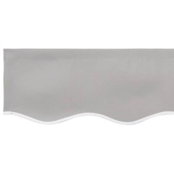 Tissu de Remplacement d'Auvent pour Cadre de 3.5x2.5 m Gris Clair 