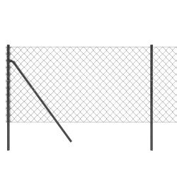 Clôture à mailles losangées anthracite 1,1x10 m 