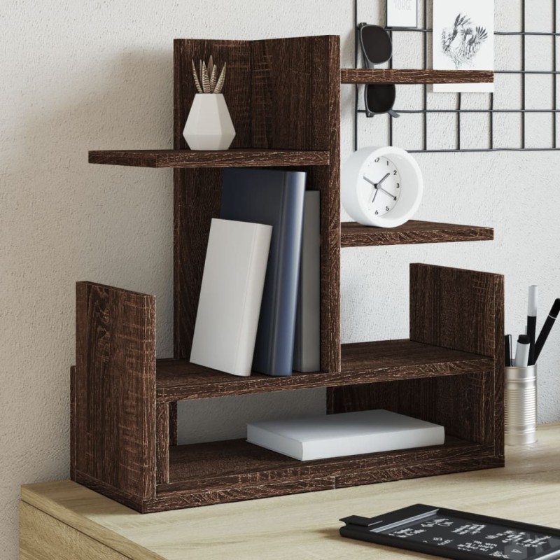 Organisateur de bureau chêne marron 49x20x52,5 cm 