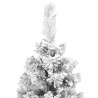 Sapin de Noël artificiel mince flocon de neige vert 210 cm PVC 