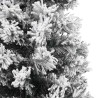Sapin de Noël artificiel mince flocon de neige vert 210 cm PVC 