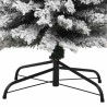 Sapin de Noël artificiel mince flocon de neige vert 210 cm PVC 