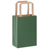Sacs en papier 250 pcs avec poignées vert 15x8x21 cm 