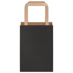 Sacs en papier 250 pcs avec poignées noir 15x8x21 cm 