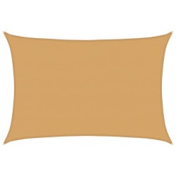 Voile d'ombrage 160 g/m² rectangulaire sable 5x7 m PEHD 