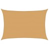 Voile d'ombrage 160 g/m² rectangulaire sable 5x7 m PEHD 