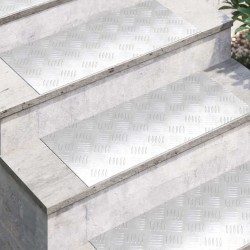 Plaques à Damier en Aluminium 4 pcs Antidérapantes 70x30 cm 