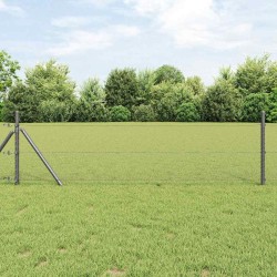 Clôture Hexagonale Grise Gris 0,8 x 50 m Acier 