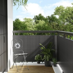 Paravent de balcon anthracite 300x80 cm résine tressée 