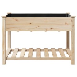 Jardinière avec étagère 115x59x76 cm en bois massif de sapin 