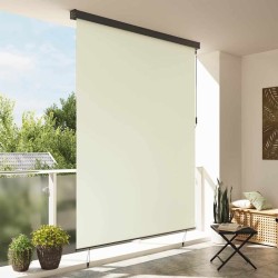 Store Roulant Extérieur Rayé Réglable Crème 200 x 250 cm tissu 
