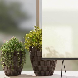 Store Roulant Extérieur Rayé Réglable Crème 200 x 250 cm tissu 