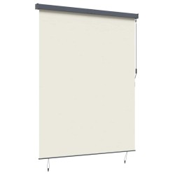 Store Roulant Extérieur Rayé Réglable Crème 200 x 250 cm tissu 
