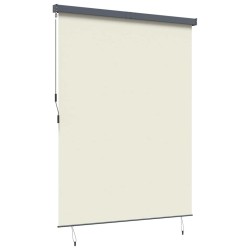 Store Roulant Extérieur Rayé Réglable Crème 200 x 250 cm tissu 