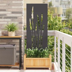 Panneau décoratif de jardin Noir 50 x 140 cm 