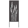 Panneau décoratif de jardin Noir 50 x 140 cm 