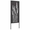 Panneau décoratif de jardin Noir 50 x 140 cm 