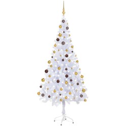 Arbre de Noël artificiel pré-éclairé/boules 180 cm 620 branches 