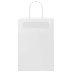 Sacs en papier 250 pcs avec poignées blanc 21x11x31 cm 