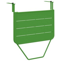 Table de balcon pliable verte 60x40 cm Acier 