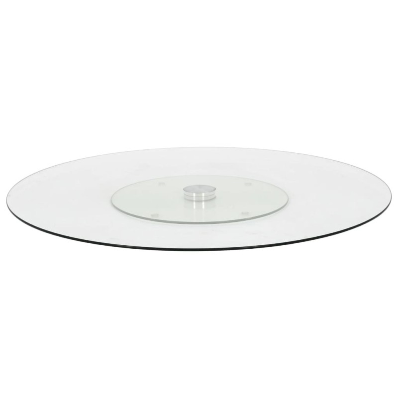 Assiette de service rotative Transparent 60 cm Verre trempé Assiette de service rotative Transparent 60 cm Verre trempé