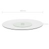 Assiette de service rotative Transparent 60 cm Verre trempé 