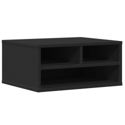 Support d'imprimante noir 49x40x22,5 cm bois d'ingénierie 
