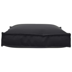 Coussin de palette pour siège noir 70 x 70 x 12 cm, tissu oxford. 