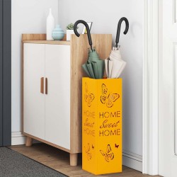 Porte-Parapluies Jaune moutarde Métal Standard Motifs décoratifs 