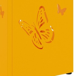 Porte-Parapluies Jaune moutarde Métal Standard Motifs décoratifs 