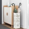 Porte-parapluies Blanc Métal Moyen Motifs décoratifs 