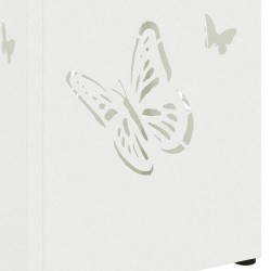 Porte-parapluies Blanc Métal Moyen Motifs décoratifs 