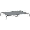 Lit surélevé pour chien gris 150x90x20 cm tissu oxford et acier 