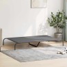 Lit surélevé pour chien gris 150x90x20 cm tissu oxford et acier 