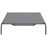 Lit surélevé pour chien gris 150x90x20 cm tissu oxford et acier 