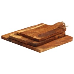 Planche à découper 3 pcs cm bois d'acacia massif 