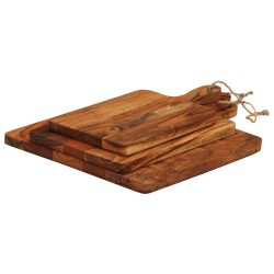 Planche à découper 3 pcs cm bois d'acacia massif 