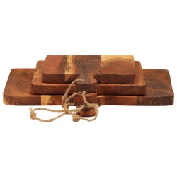 Planche à découper 3 pcs cm bois d'acacia massif 