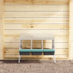 Nichoir à poules3 compartiments avec pieds en acier galvanisé 