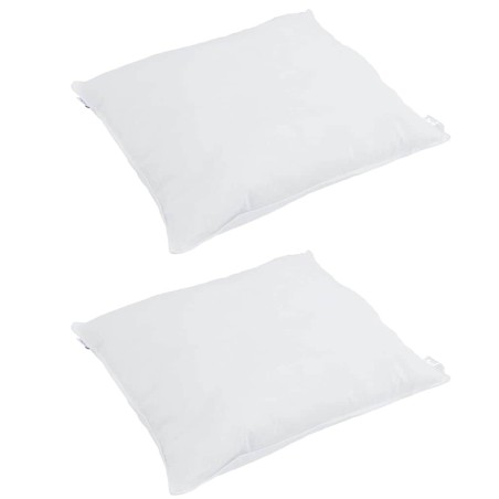 Oreillers 2 pcs Blanc 50 x 50 cm 130gsm 100% coton 