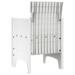 Chaises de Jardin 2 pcs Blanc 53 x 49 x 85 cm Plastique 