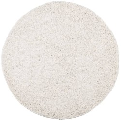 Tapis shaggy PAMPLONA poils longs moderne crème Ø 200 cm 
