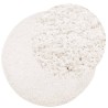 Tapis shaggy PAMPLONA poils longs moderne crème Ø 200 cm 