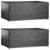 Housses salon de jardin2pcs 8œillets 180x122x75cm rectangulaire 